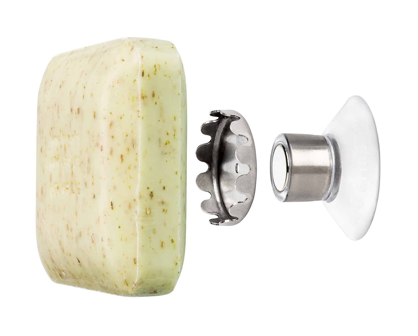 SAVONT Original Magnetic floating soap holder | Always dry & clean | Soap dish dispenser drainer for shower or sink